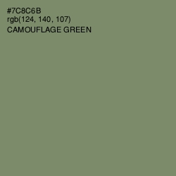 #7C8C6B - Camouflage Green Color Image